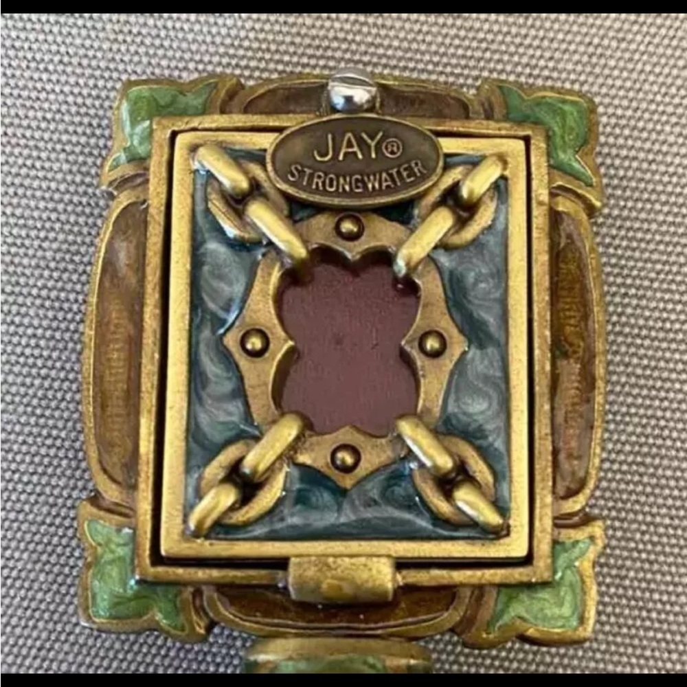 Rare Jay Strongwater Jeweled Enameled Trinket Box with Picture Frame
NEW 
5052 - Picture 5 of 8